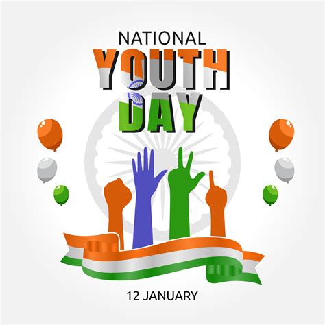 India National Youth Day Vector Illustration. 5140533 Vector Art at Vecteezy