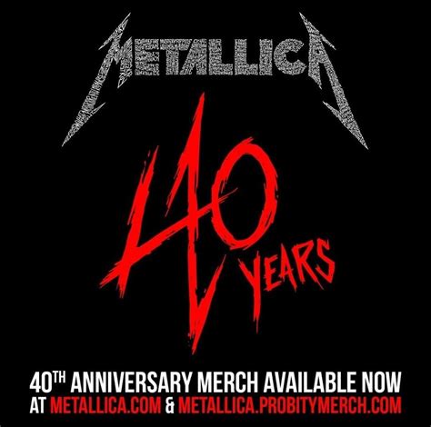 40th Anniversary, Concert Posters, Metallica, Growing Up, Merch, Epic ...