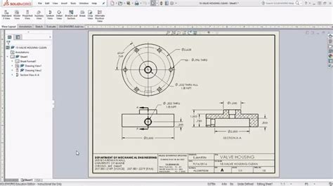 SolidWorks Drawing Sheet