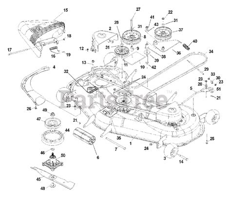 Husqvarna CZ 4818 (968999276) - Husqvarna 48" Zero-Turn Mower (2004-09) Deck Assembly 48" Parts ...