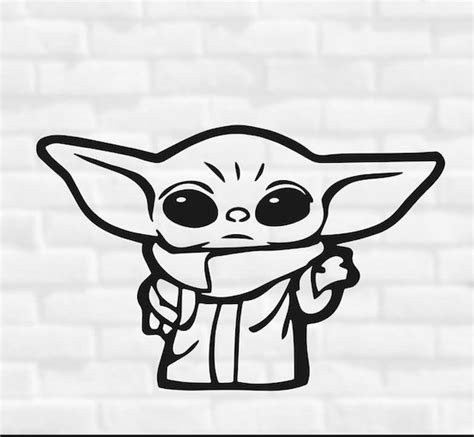 Baby Yoda Svg - Etsy Finland