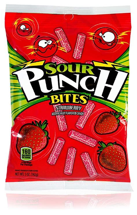 Sour Punch Bites Chewy Sour Strawberry Candies, 5 Oz. - Walmart.com ...