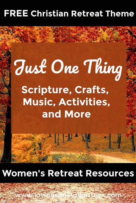 Just One Thing Women's Retreat Theme | Retreat themes, Womens retreat ...