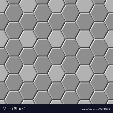 Hexagonal paving slabs seamless pattern Royalty Free Vector