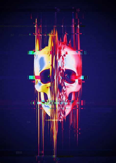 Glitch Skull – Rafaël De Jongh – Web Developer | 3D Artist