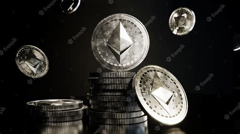 Premium Photo | Ethereum coin cryptocurrency digital money.