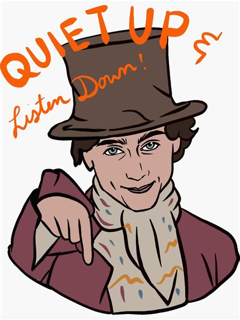 "Willy Wonka Timothee Chalamet" Sticker for Sale by evaschroeder | Redbubble