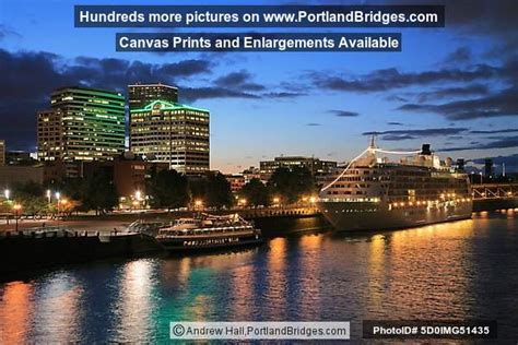 The World Cruise Ship, Docked, Willamette River, Night, Portland, Oregon, June 2009 Photo ...