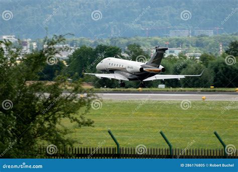 Embraer Legacy 600 Business Jet Takeoff From Zurich In Switzerland Editorial Image ...