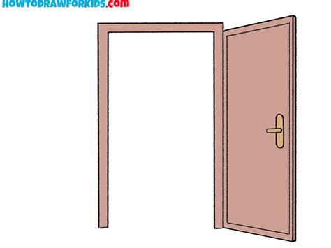 How to Draw an Open Door - Easy Drawing Tutorial For Kids