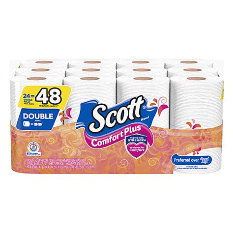 Scott Comfort Plus Double Rolls One-Ply Unscented Bathroom Tissue 24 Rolls | Bath Tissue | Riesbeck