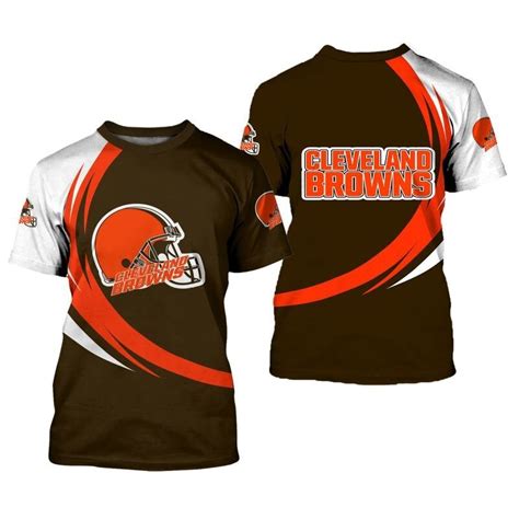 Cleveland Browns T-shirt curve Style gift for men -Jack sport shop