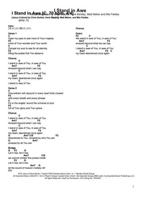 I Stand In Awe Of You Chords - Sheet and Chords Collection