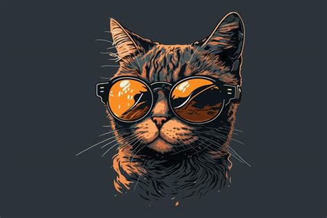 Cat wearing sunglasses vector illustration 22326806 Vector Art at Vecteezy