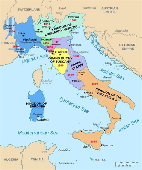 Italia 1843-en - House of Savoy - Wikipedia | Mapa de italia, Unificación italiana, Unificacion ...