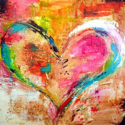 Canvas Painting Abstract Print WaterColour Heart Modern Art Picture 24 ...