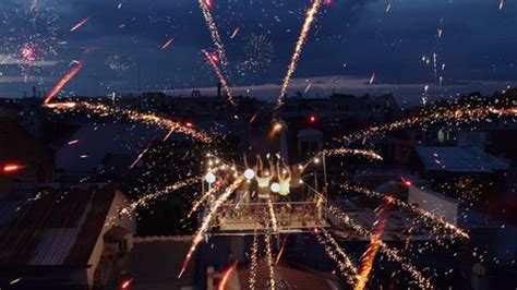 New Year 2023 Fireworks Celebration Party Stock Footage Video (100% ...