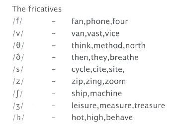 diabrutrure: fricatives