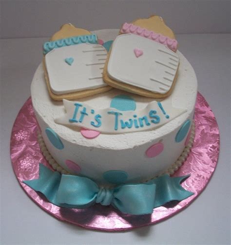 Twin baby shower cake, Baby shower cakes, Shower cakes
