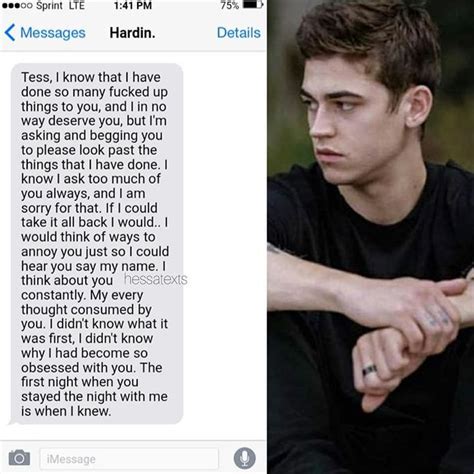 🙈 a part of Hardin's letter to tessa GUYS! go please and follow this cutie @josephinedelight. we ...