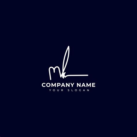 Mk Initial signature logo vector design 22127117 Vector Art at Vecteezy