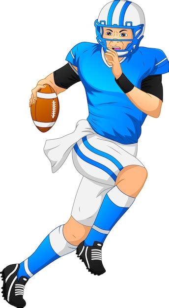 Football Player Vector Clipart Mailbox