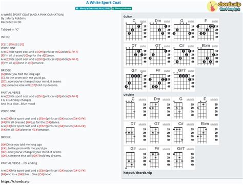 Chord: A White Sport Coat - tab, song lyric, sheet, guitar, ukulele ...