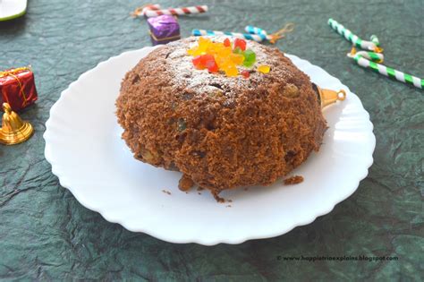 Eggless Microwave Christmas fruit cake - Cook with Sharmila