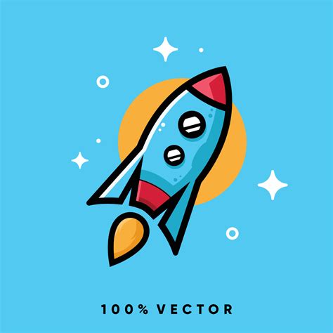 Rocket launch cartoon icon vector illustration 5073253 Vector Art at Vecteezy