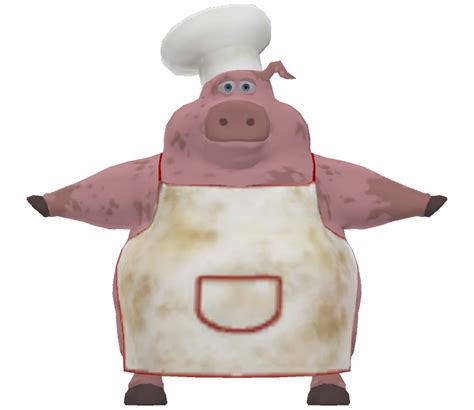 Wii - Barnyard - Pig (Chef) - The Models Resource