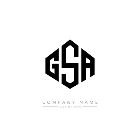 GSA letter logo design with polygon shape. GSA polygon and cube shape ...