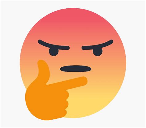 Facebook Angry Emoji Meme - Angry Thinking Emoji, HD Png Download , Transparent Png Image - PNGitem