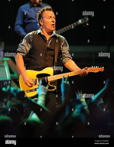 Bruce Springsteen during the 2012 Wrecking Ball tour at the Greensboro ...