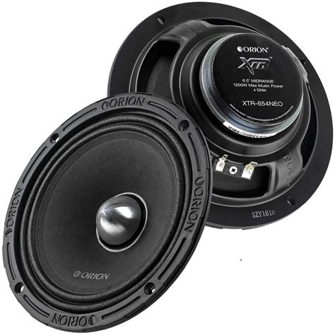 Orion 6.5" Midrange Speakers 1200 Watts Max Power 4 Ohm Car Audio XTR-654NEO - Walmart.com