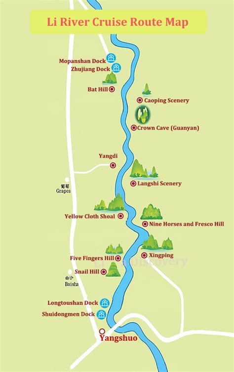 Li River China Map - Table Rock Lake Map