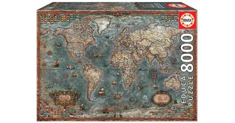 Educa (18017) - "Historical World Map" - 8000 pieces puzzle