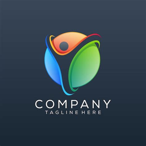 Premium Vector | Colorful people logo design