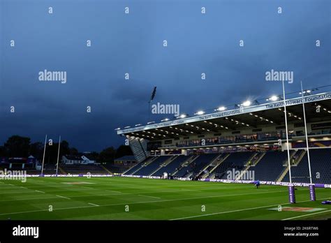 General view of the stadium before the Rugby League World Cup group B ...