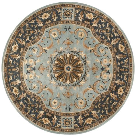 Blue | Round Wool Area Rug Up to 8 ft | Safavieh Rug Clearance – Rugs Done Right