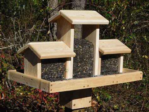 Cedar Bird Feeder Triple Bird FeederHuge Bird FeederLarge