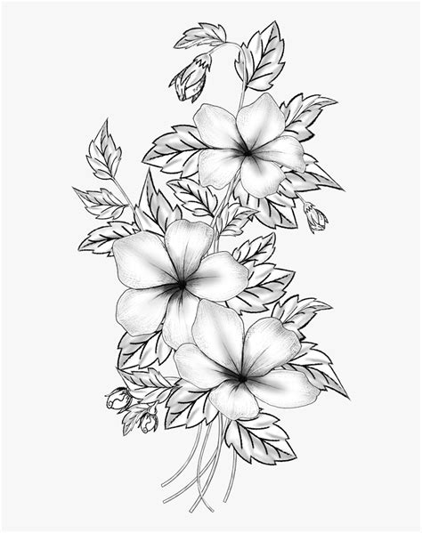 Floral Design Cut Flowers Drawing Branch /m/02csf - Pencil Drawing Images Flowers, HD Png ...