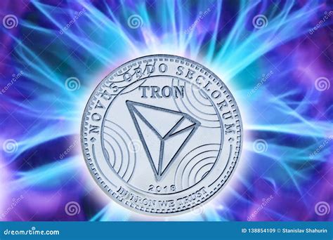 Birth Or Fork Of TRON Cryptocurrency Stock Image - Image of futuristic ...