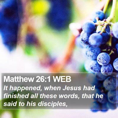 Matthew 26 Scripture Images - Matthew Chapter 26 WEB Bible Verse Pictures