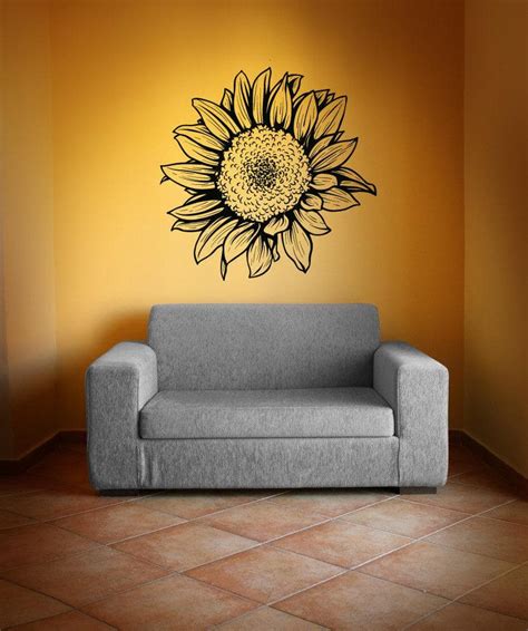 Vinyl Wall Decal Sticker Sunflower #1069