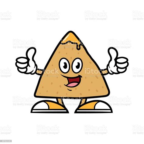 Cartoon Tortilla Chip Character Giving Thumbs Up Stock Illustration - Download Image Now ...