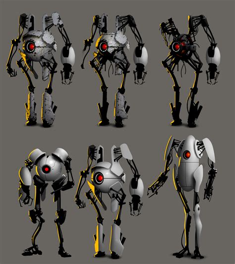 Portal 2 Concept Art | Portal art, Robot concept art, Concept art