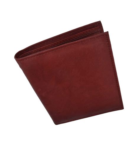 Mens Genuine Leather European Bifold Wallet Slim Hipster 2 Windows Cre - menswallet