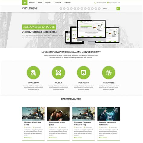 Circle Corporate Free Responsive Wordpress Theme