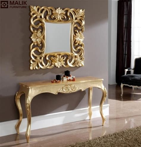 Malik Furniture | Mirrored Console Table | Console Table And Mirror