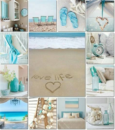 turquoise moodboard summer Collage Board, Color Collage, Beach House ...